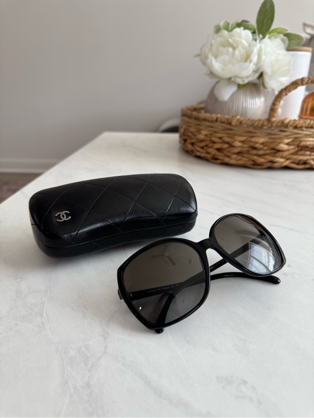 CHANEL Oversized Black Sunglasses 5204